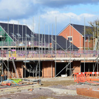 New build housing estate in UK